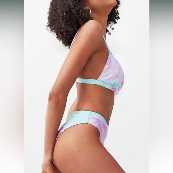 Tie Dye High Wasted Bathing Suit - Picture 3 of 8